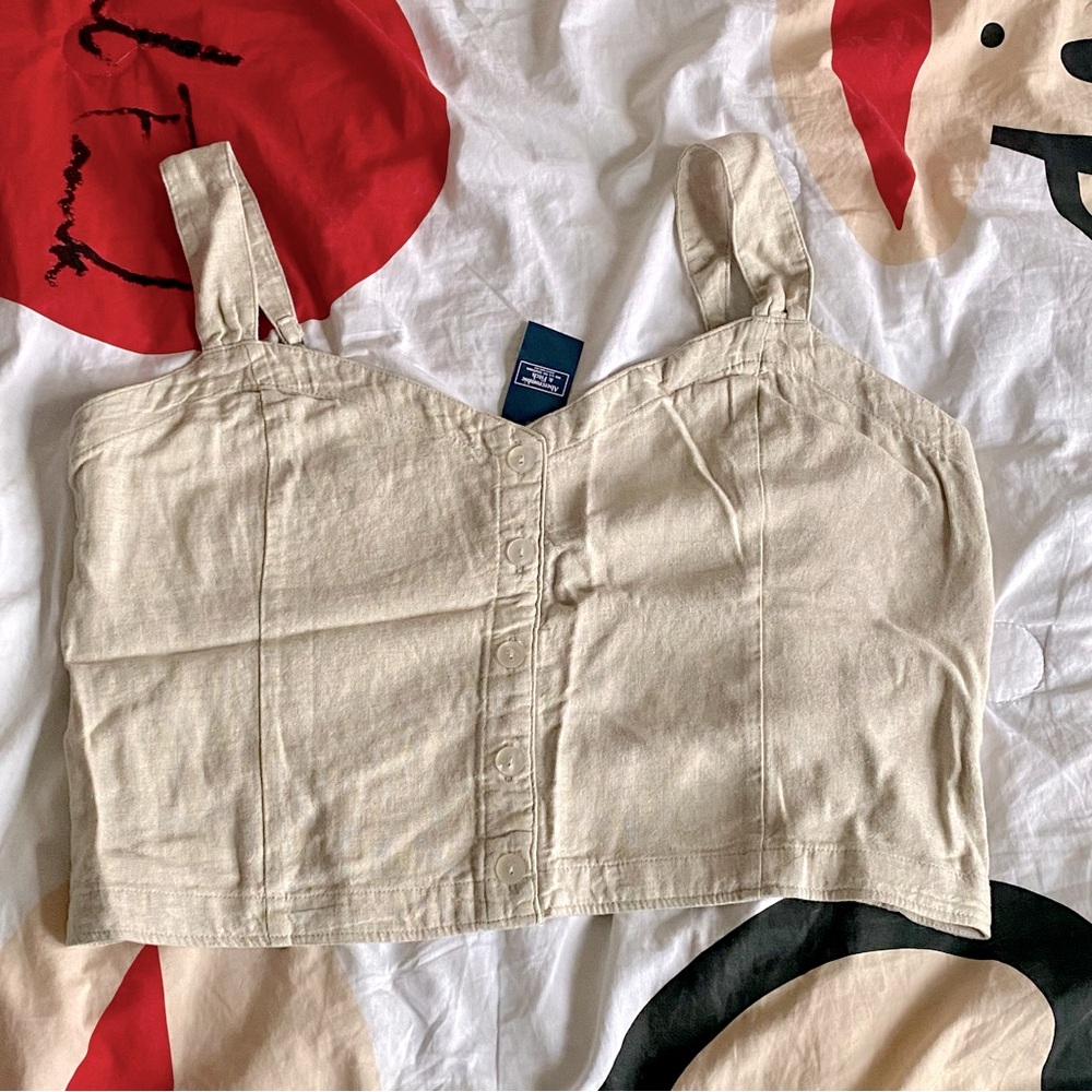 Abercrombie & Fitch Crop Tank with Shirred Back